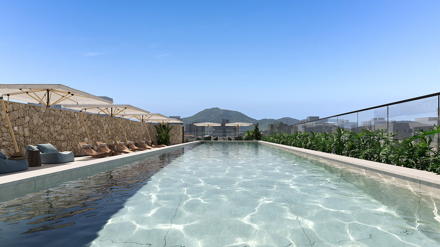 Piscina do Celebration com vista aberta